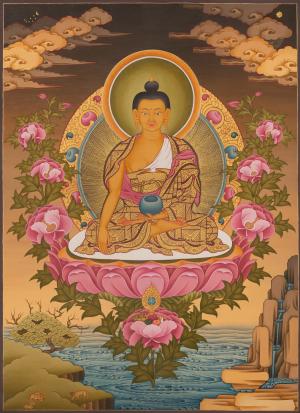 Medium Shakyamuni Thangka | Tibetan Thangka Painting | Gautama Buddha
